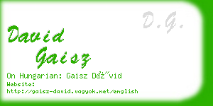 david gaisz business card